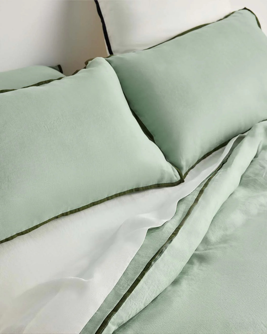 Hommey Linen Quilt Cover - Spearmint