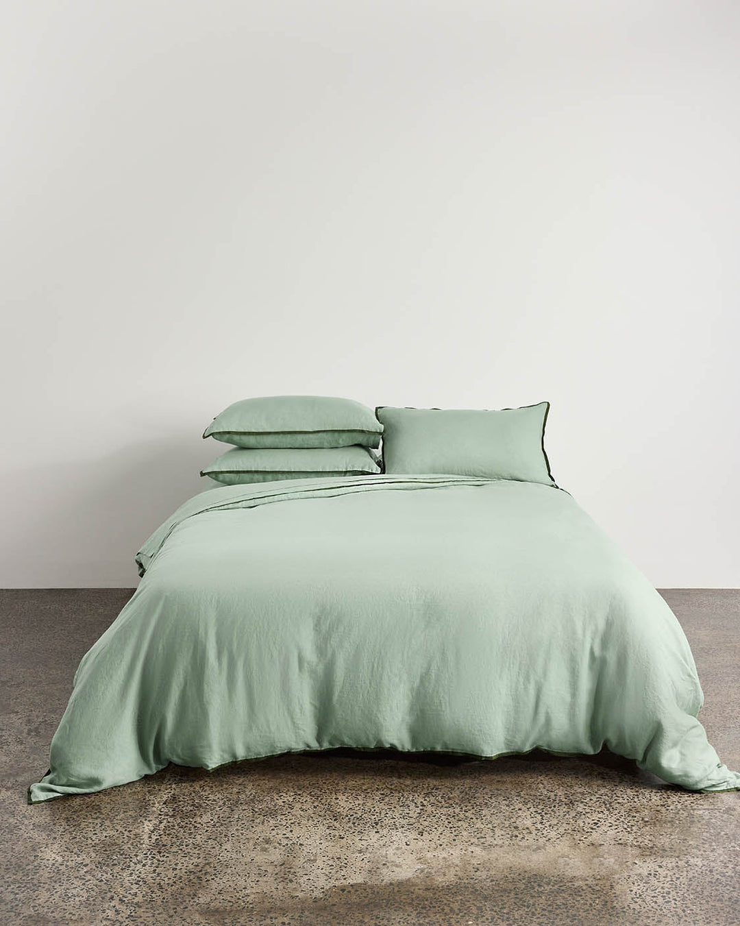Hommey Linen Quilt Cover - Spearmint