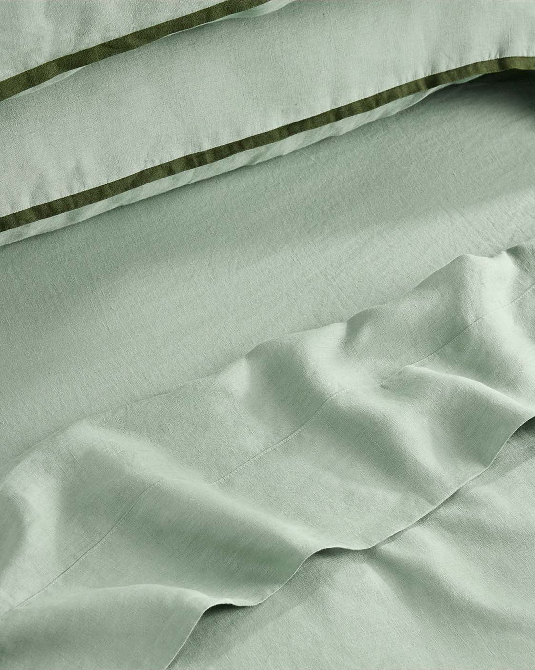 Hommey Linen Fitted Sheet - Spearmint