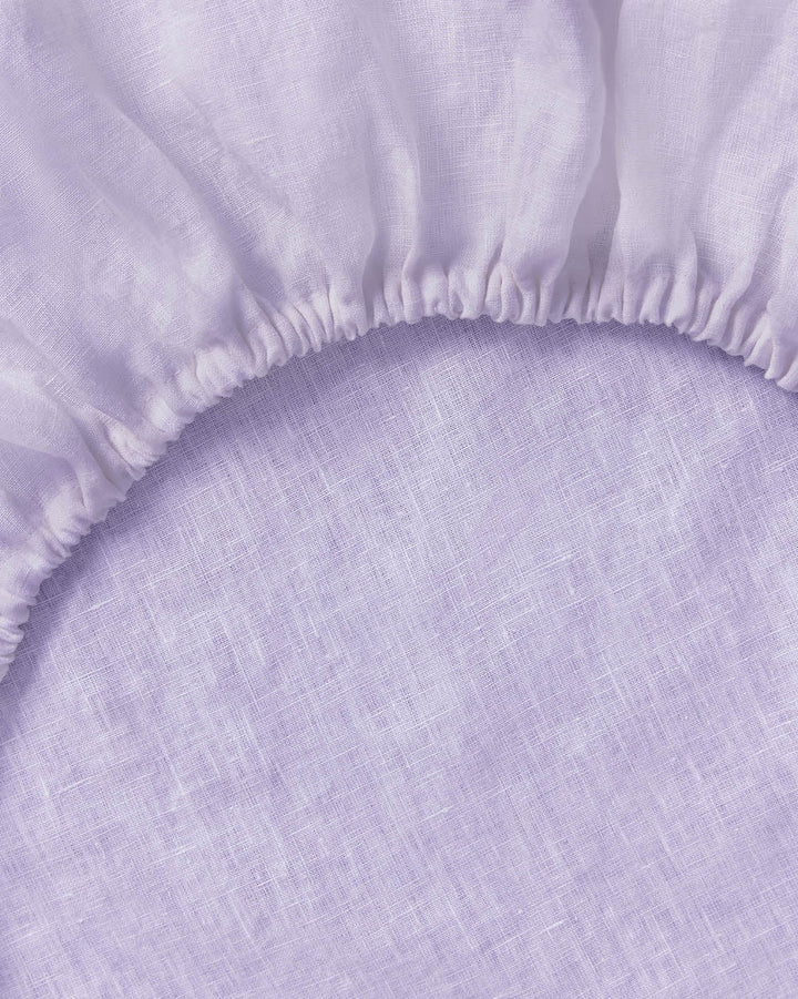 Hommey Linen Fitted Sheet - Wisteria