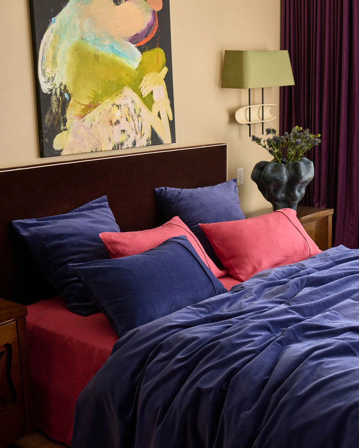 Kip & Co Navy Velvet Pillowcases