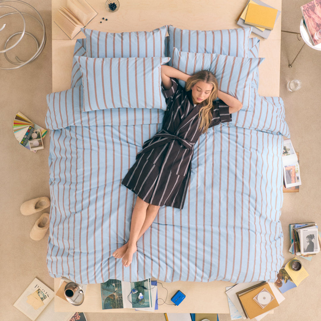 Hommey Quilt Cover - Chambray Blue
