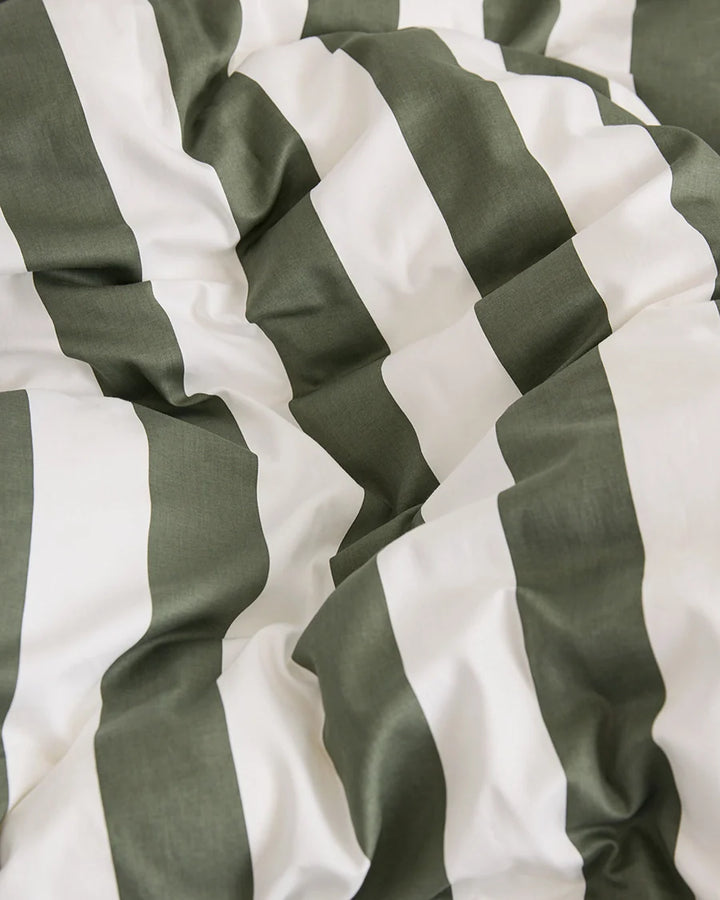 Hommey Quilt Cover - Matcha Stripes