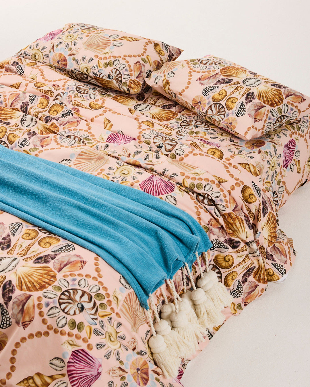 Kip & Co Costa Pink Organic Cotton Fitted Sheet