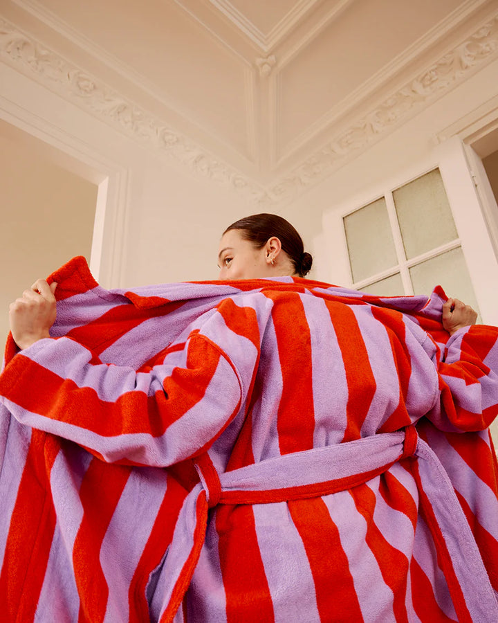 Hommey Robe - Grapefruit Stripes
