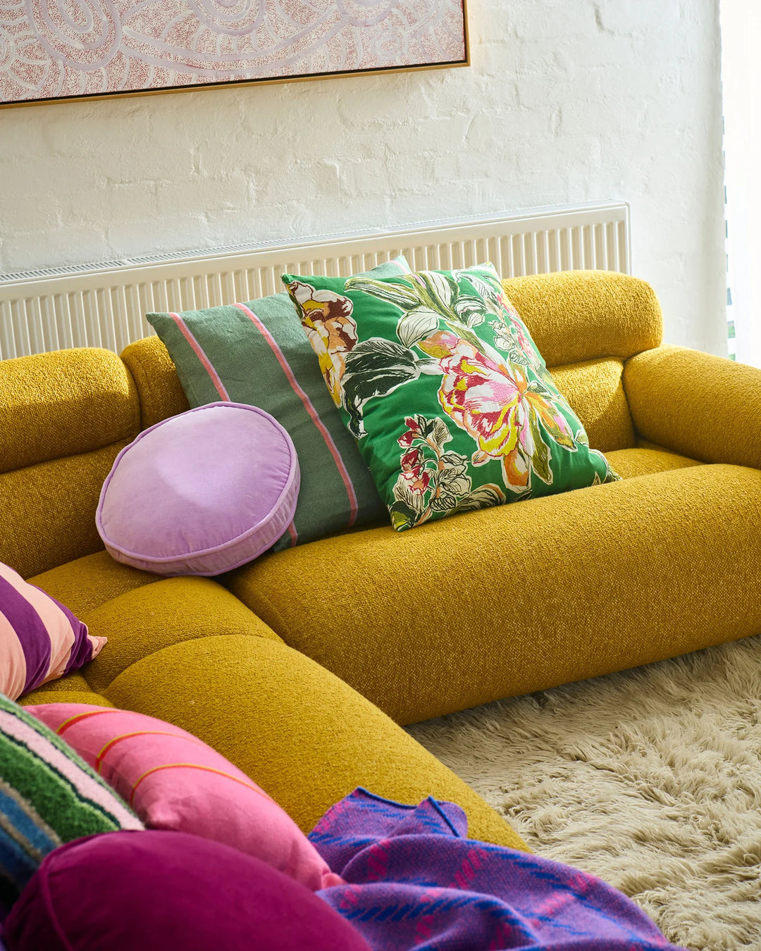 Kip & Co Wakame Crush Stripe Upholstery Square Lounge Cushion