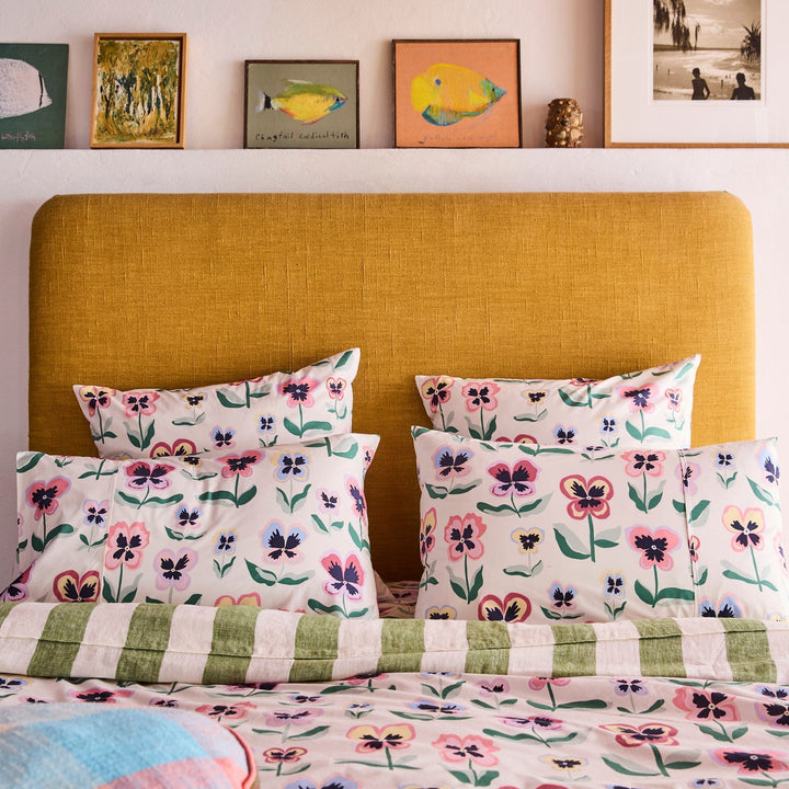 Kip & Co Pretty Pansy Organic Cotton European Pillowcases