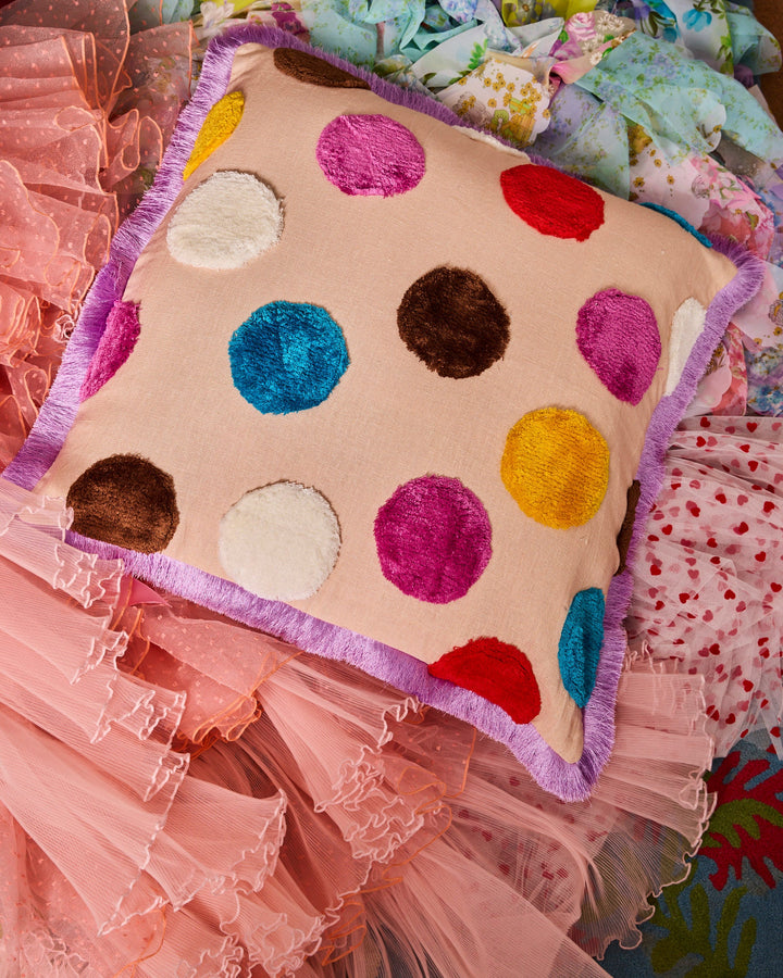 Kip & Co x Romance Was Born Shag Spot Tufted Cushion