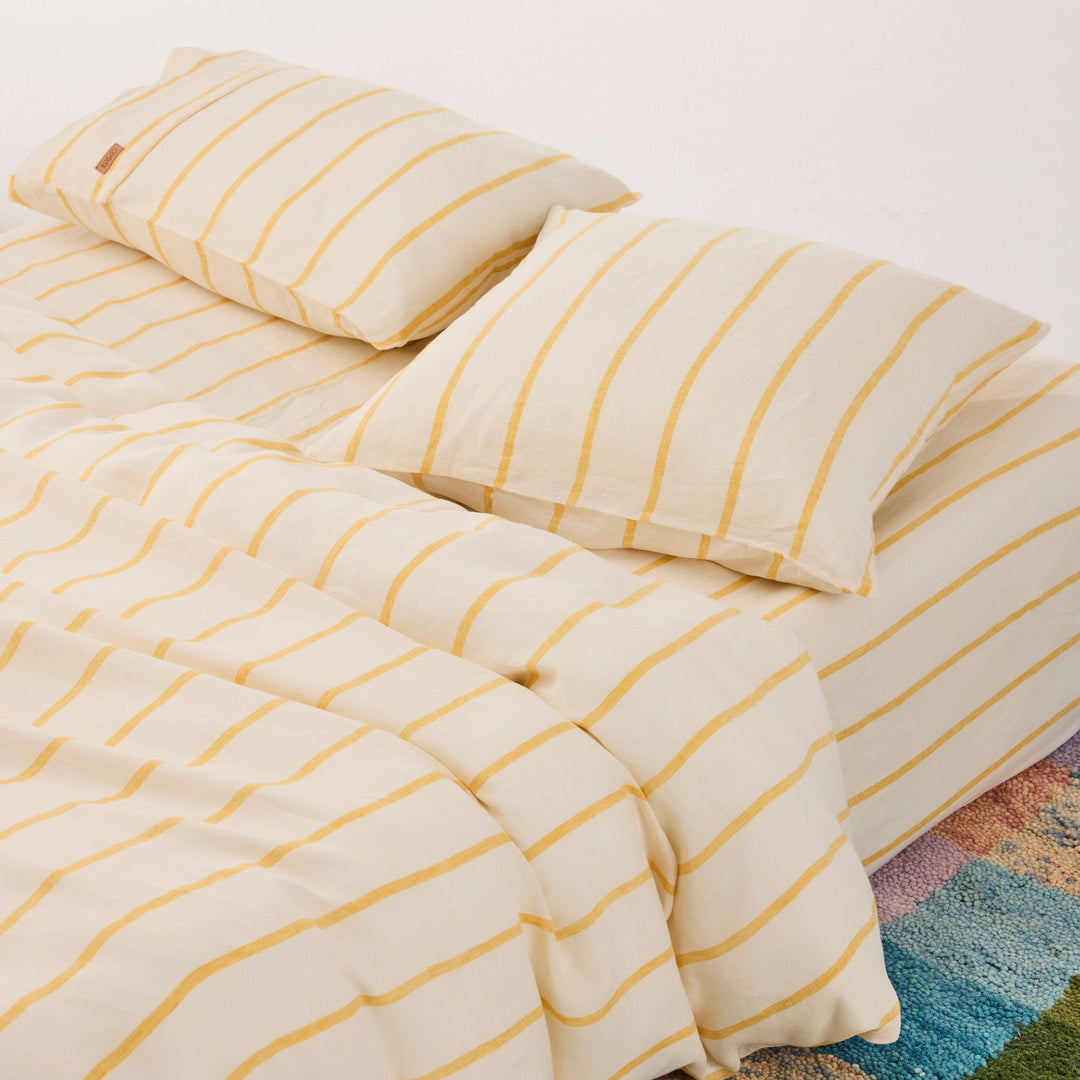 Kip & Co Popcorn Stripe Linen Quilt Cover