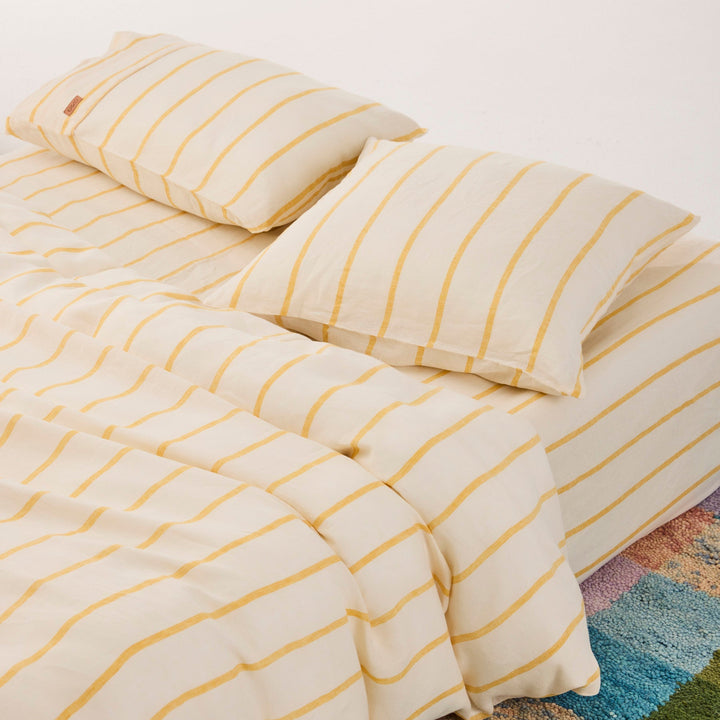 Kip & Co Popcorn Stripe Linen Quilt Cover