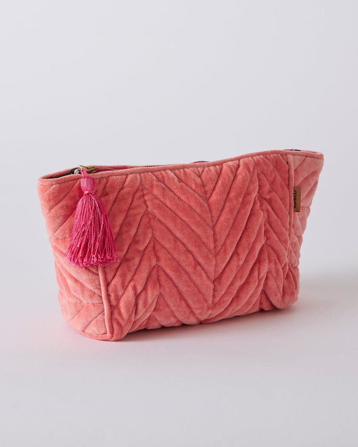 Kip & Co Strawberry Velvet Toiletry Bag