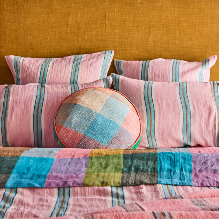 Kip & Co Paloma Tartan Woven Pea Cushion