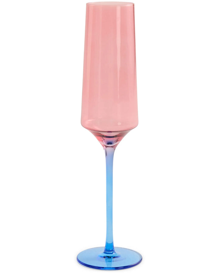 Kip & Co Blue Robin Champagne Glass 2P Set - Glassware