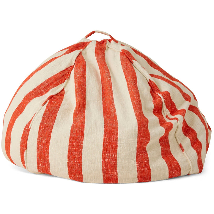 Kip & Co Roma Red Stripe Woven Beanbag