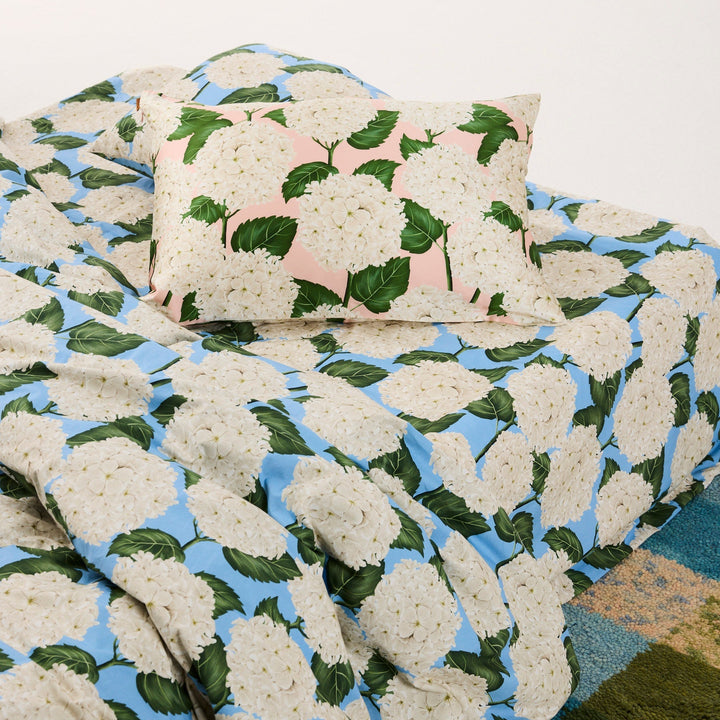 Kip & Co Hydrangea Pink Silk Pillowcase