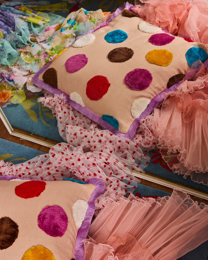 Kip & Co x Romance Was Born Shag Spot Tufted Cushion
