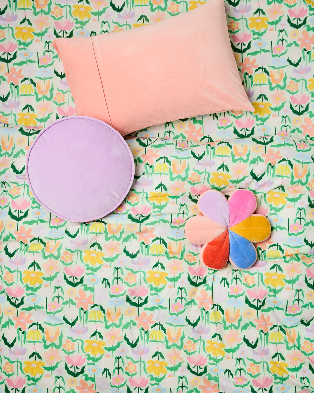 Kip & Co Sunny Field Velvet Petal Cushion