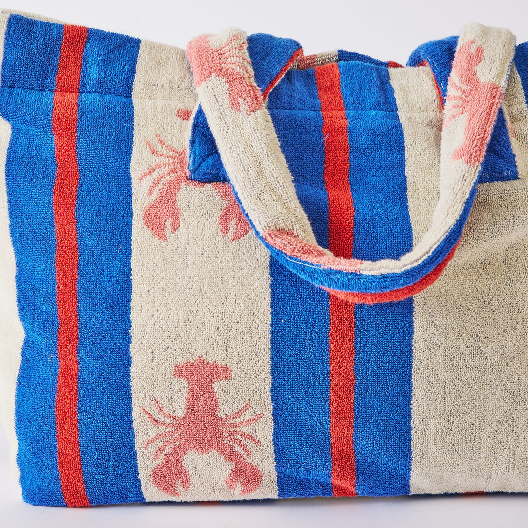 Kip & Co Lobster Fan Club Terry Oversized Beach Bag
