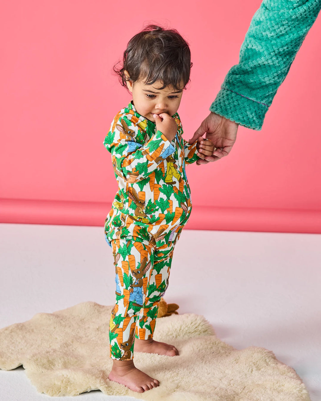 Kip & Co Carrot Joy Long Sleeve Zip Romper
