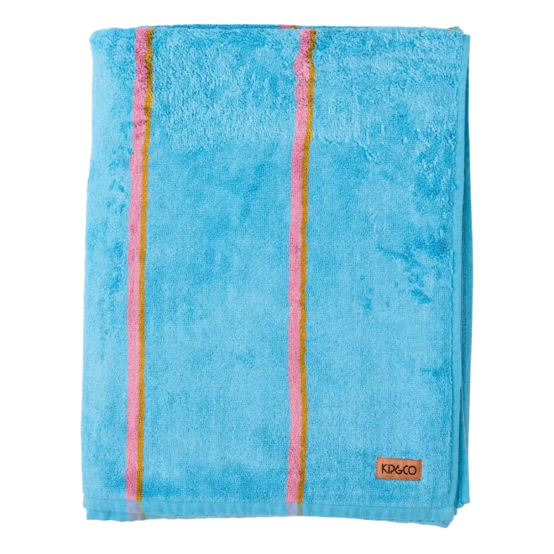 Kip & Co Aegean Stripe Bamboo Terry Bath Sheet