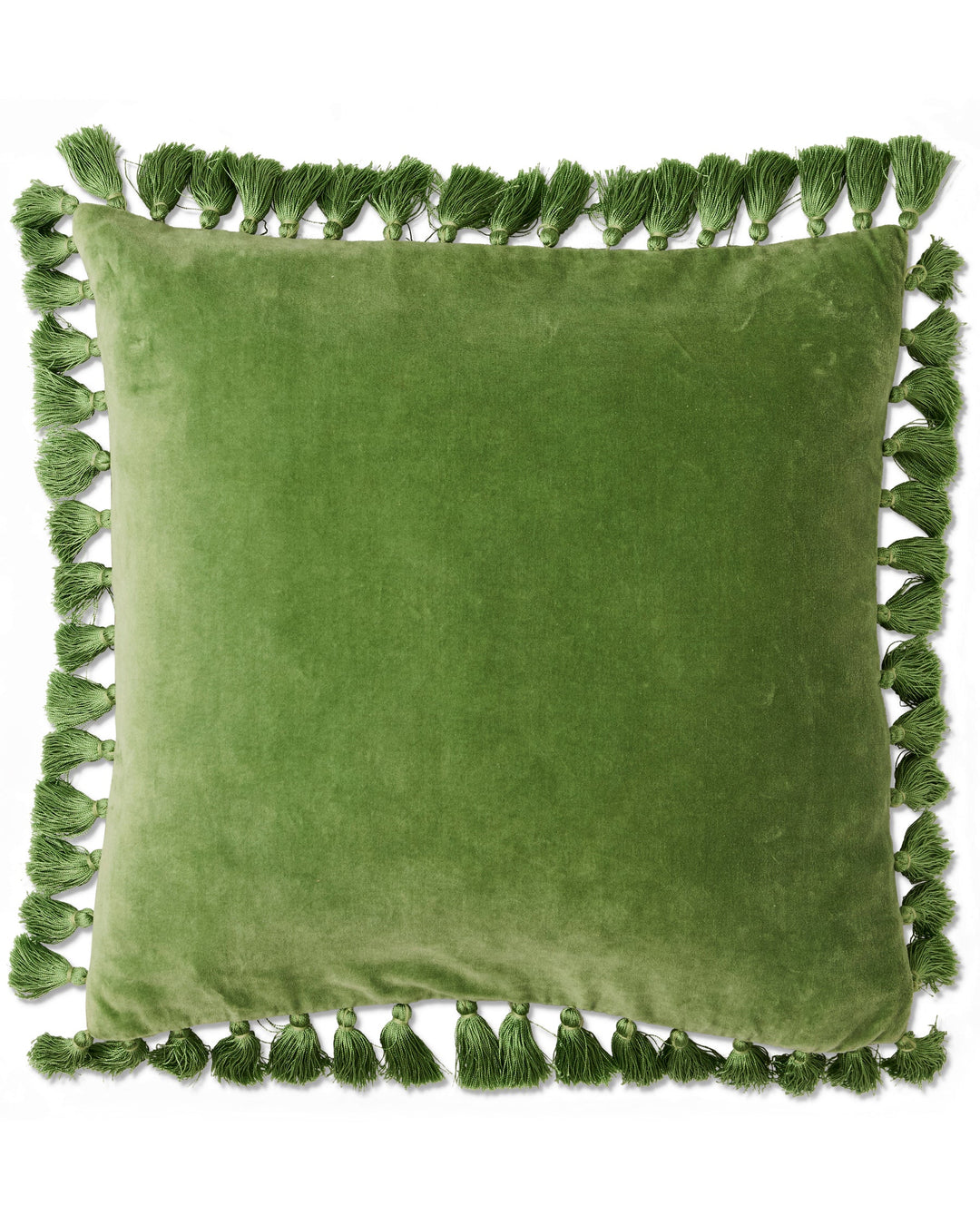 Kip & Co Pesto Velvet Tassel Cushion