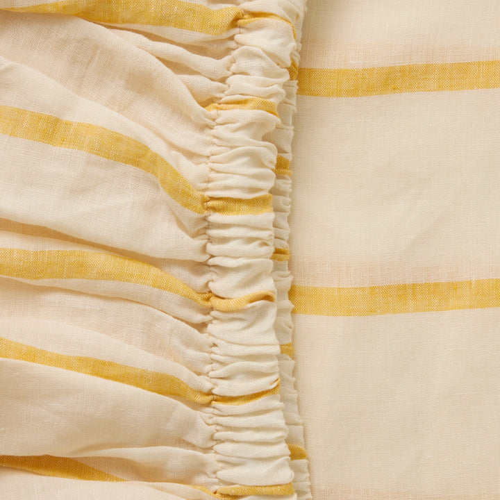 Kip & Co Popcorn Stripe Linen Fitted Sheet