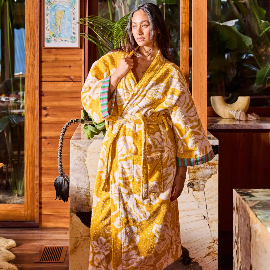 Kip & Co  x Anna Spiro Elsternwig Fig Terry Bath Robe