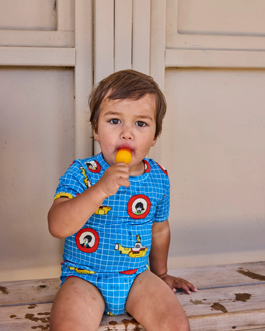 Kip & Co x The Beatles Yellow Submarine Organic Short Sleeve Romper