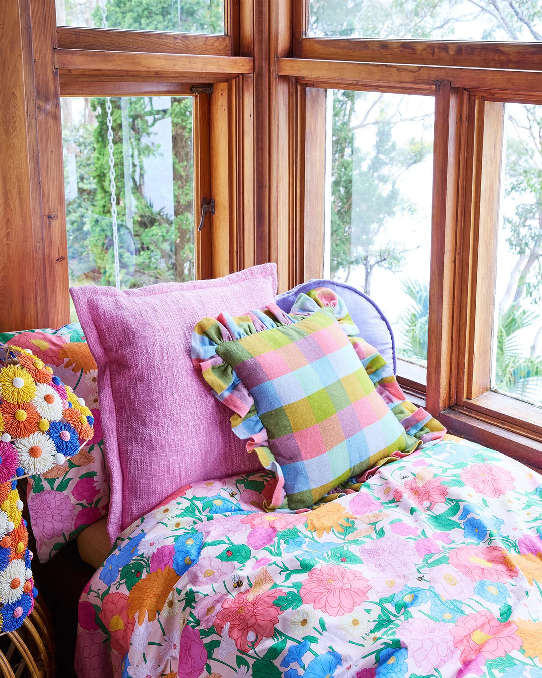 Kip & Co Sunset Delight Woven Cushion