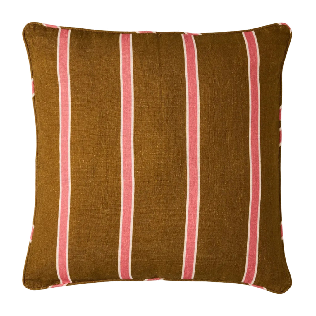 Kip & Co Carob Stripe Upholstery Square Lounge Cushion