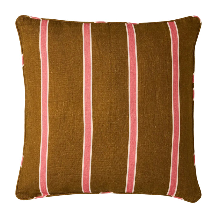 Kip & Co Carob Stripe Upholstery Square Lounge Cushion