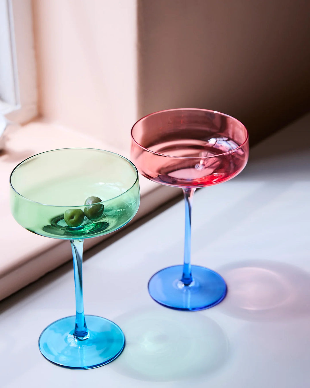 Kip & Co Blue Robin Margarita Glass 2P Set