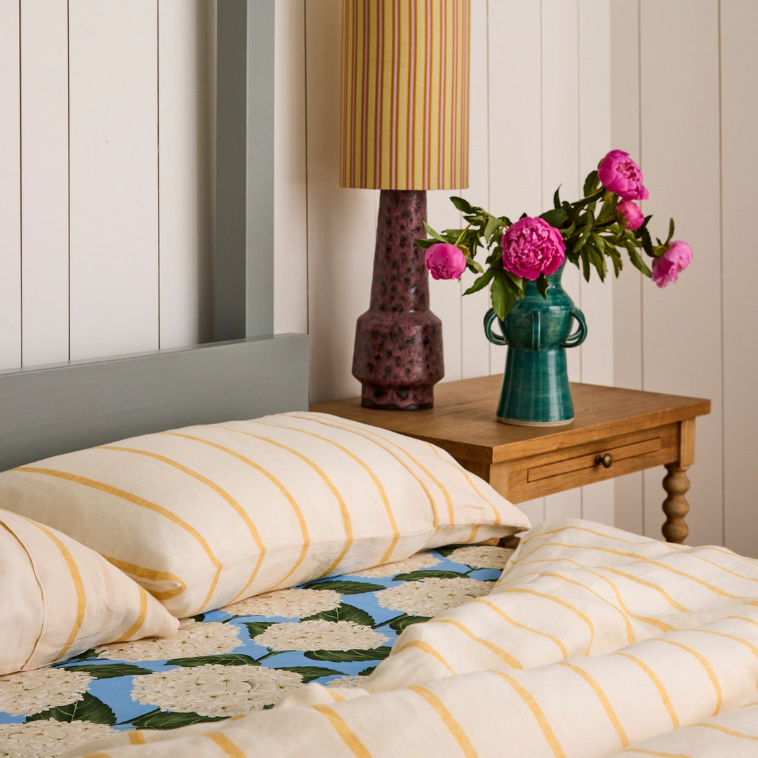 Kip & Co Hydrangea Blue Organic Cotton Fitted Sheet