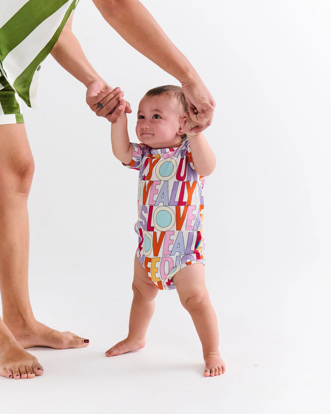Kip & Co x The Beatles All You Need Is Love Organic Short Sleeve Romper