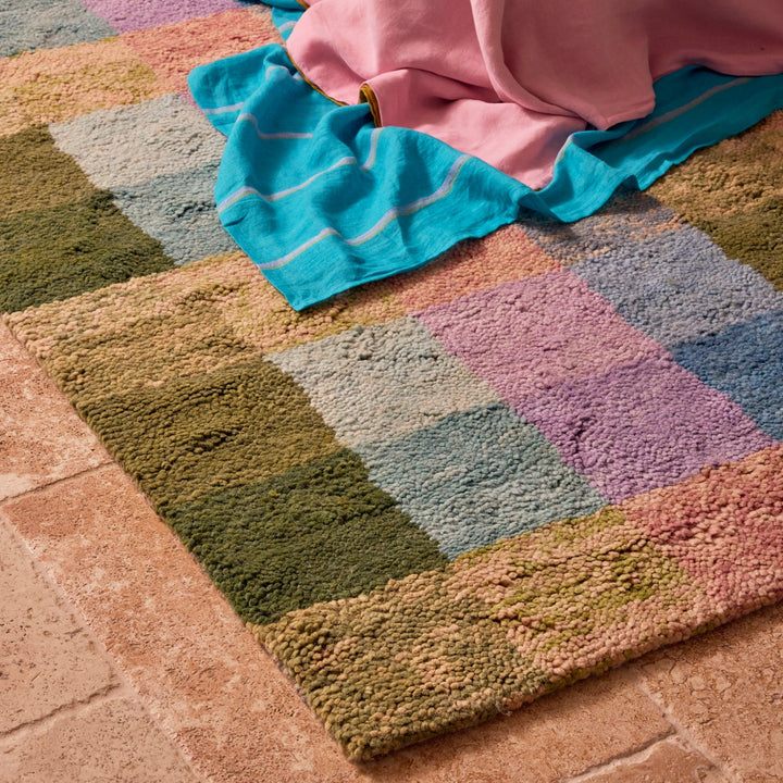 Kip & Co Sorbet Tartan Felted Wool Rug
