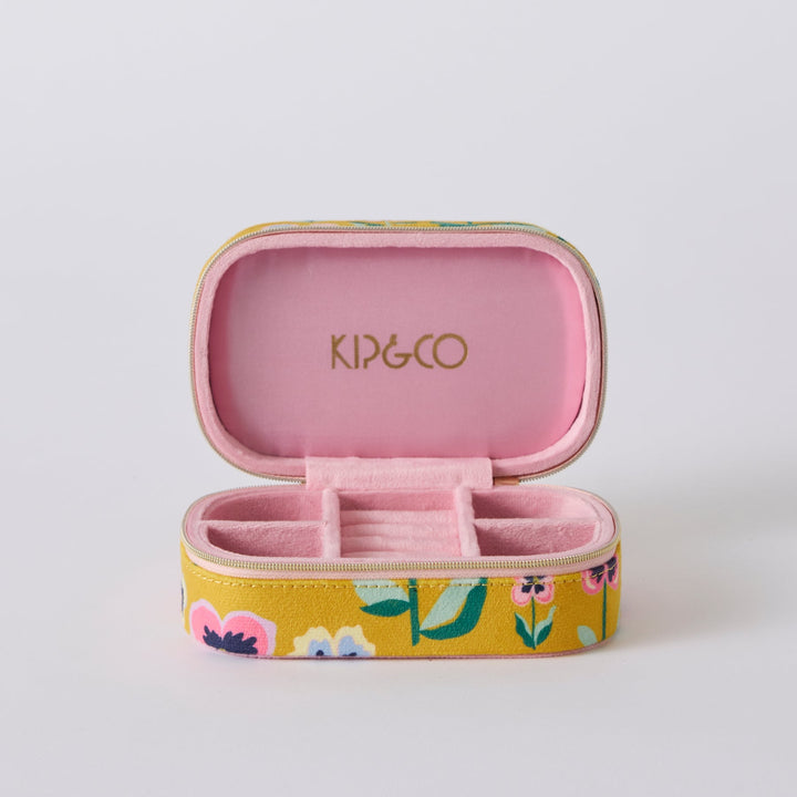 Kip & Co Pretty Pansy Travel Velvet Jewellery Box