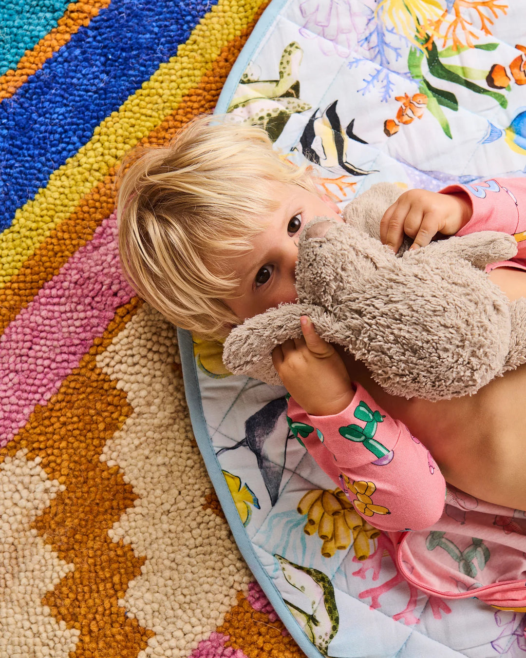 Kip & Co Reef Life Quilted Baby Play Mat