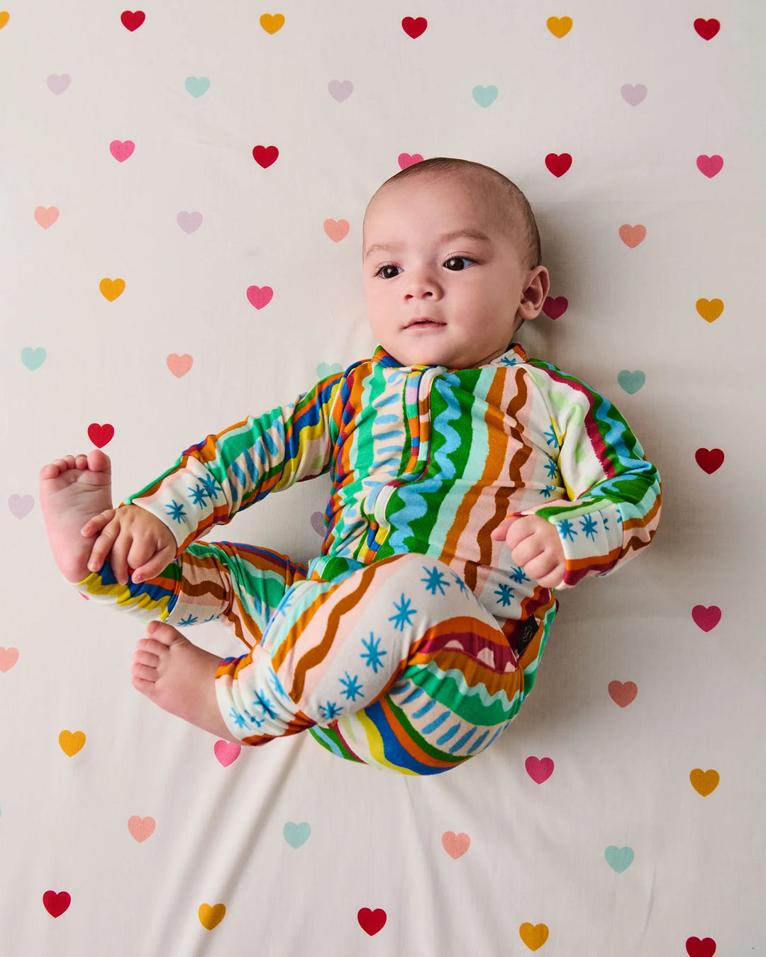 Kip & Co Beach Patterns Organic Long Sleeve Zip Romper