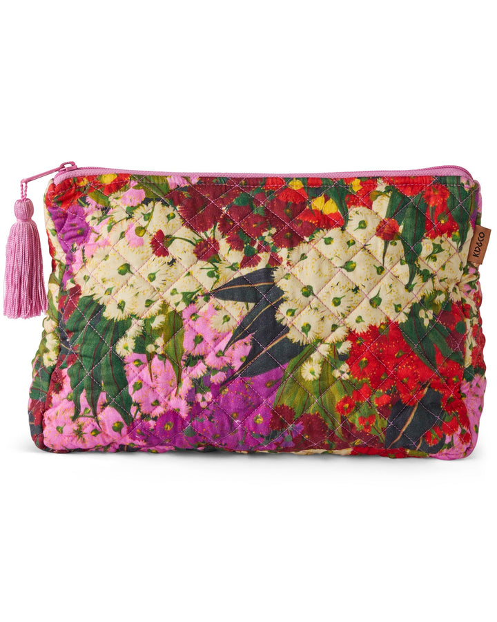 Kip & Co Australian Bush Blossom Quilted Cotton Toiletry Purse