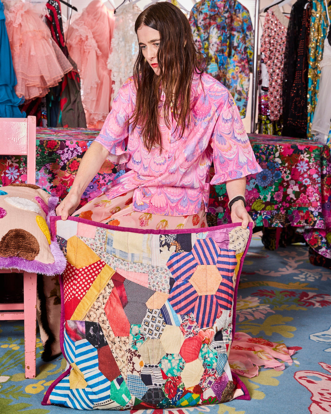 Kip & Co x Romance Was Born Patchy Times Upholstery Cushion