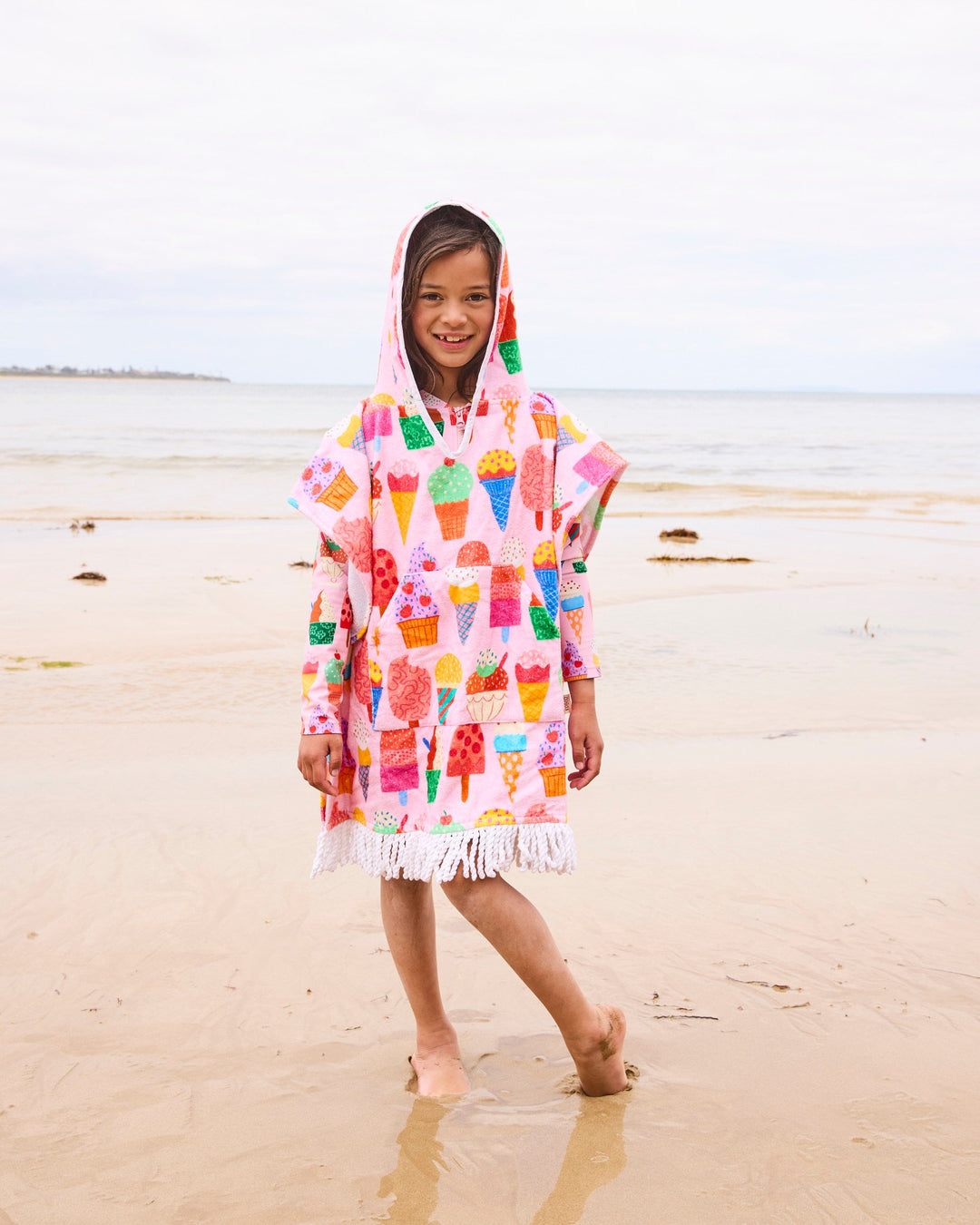 Kip & Co Gelato Printed Kids Terry Poncho