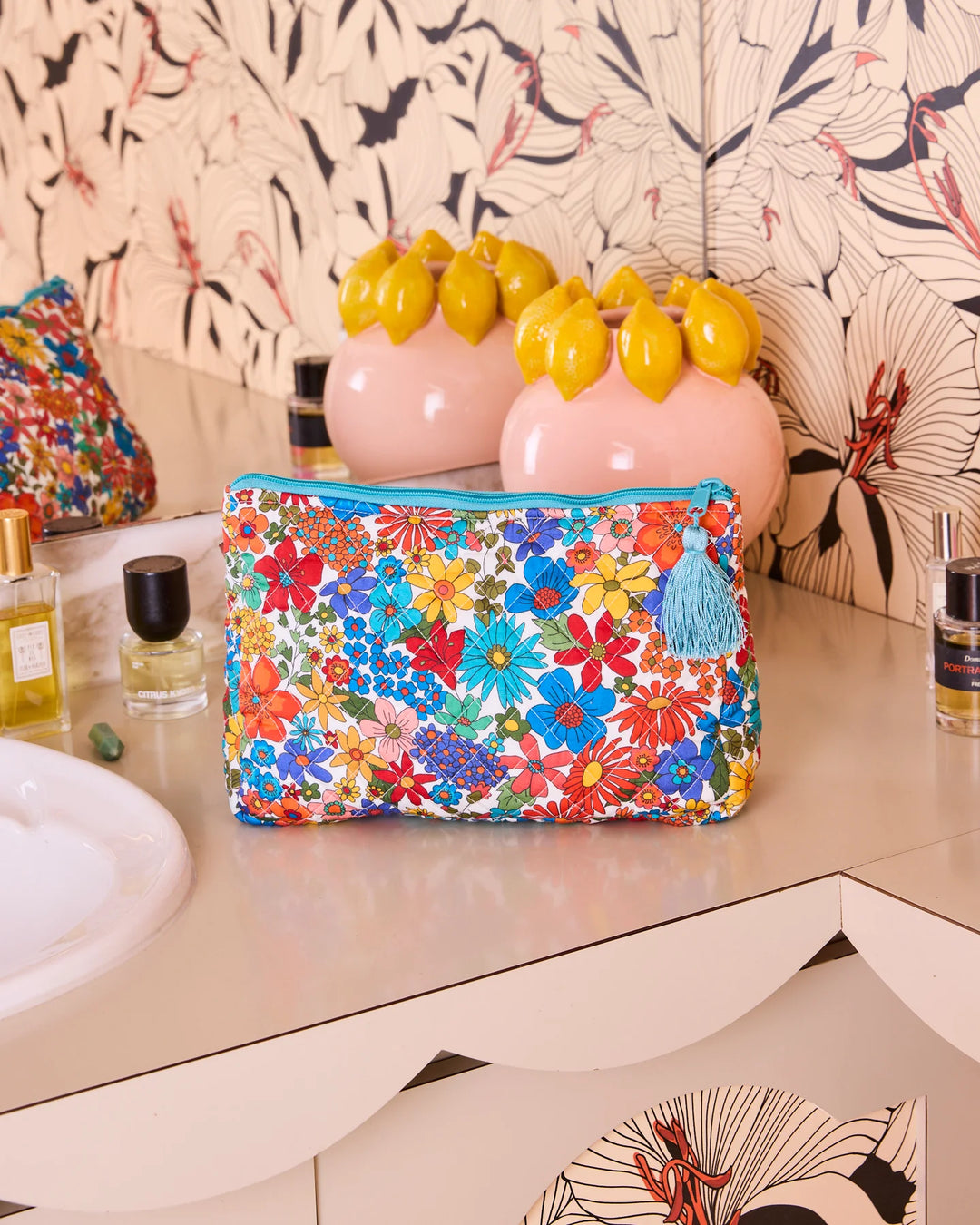 Kip & Co Winter Fields Quilted Cotton Toiletry Purse