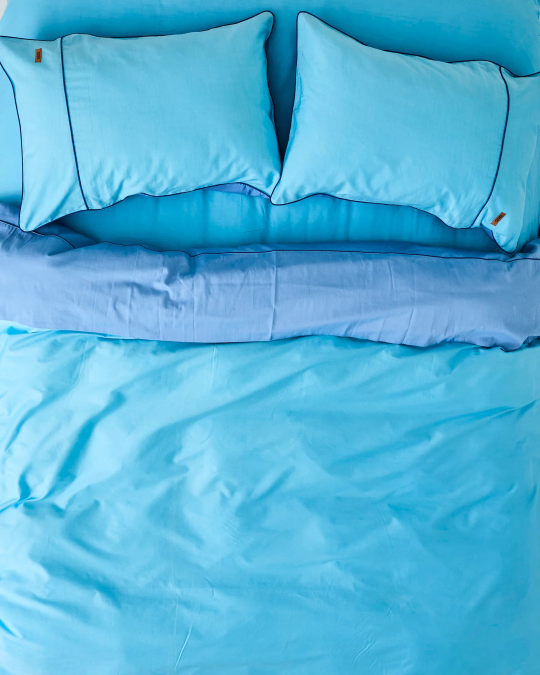 Kip & Co Glow In Blue Bamboo Cotton Pillowcases