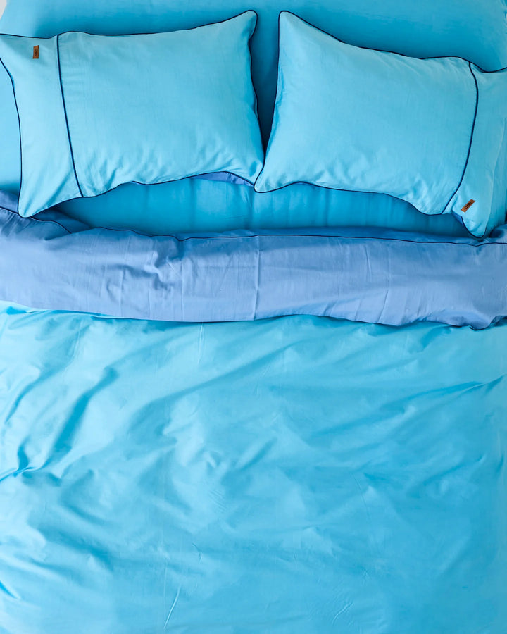 Kip & Co Glow In Blue Bamboo Cotton Pillowcases