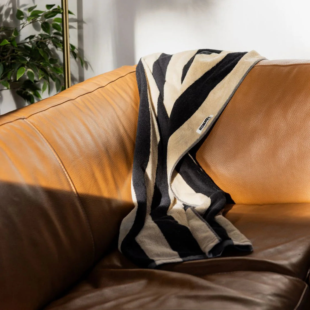 Hommey Beach Towel - Vanilla Bean Stripes