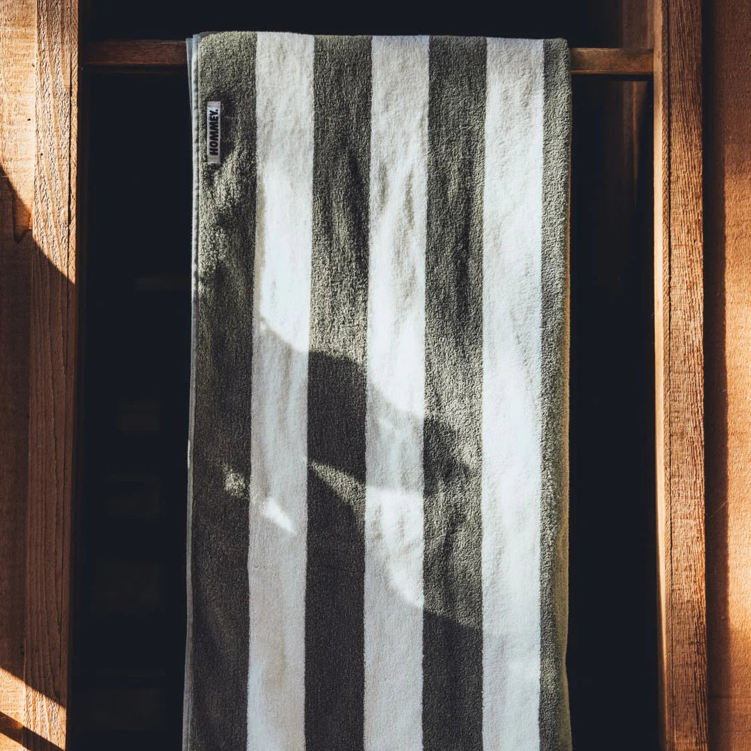 Hommey Beach Towel - Matcha Stripes