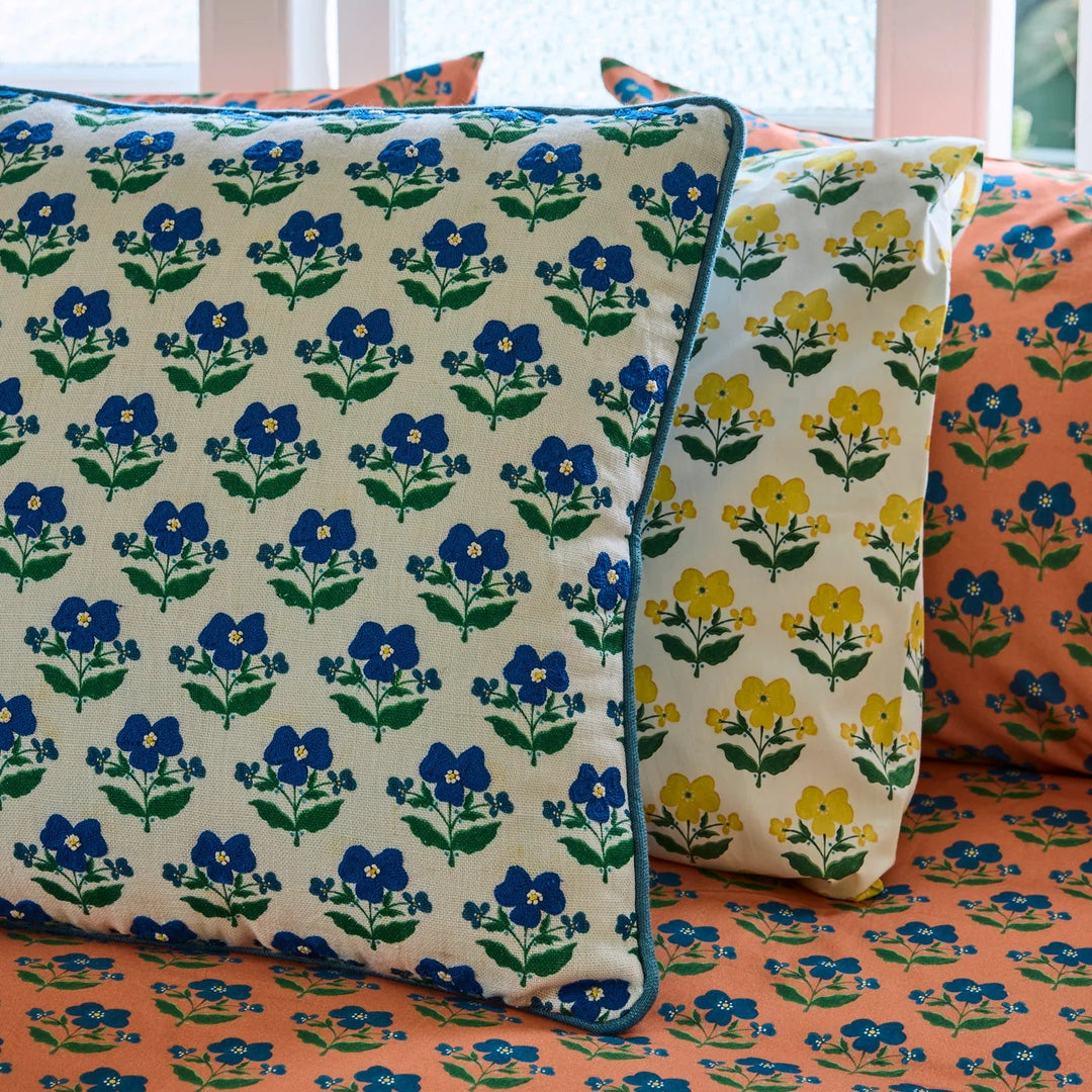 Kip & Co x Anna Spiro Indian Summer White Embroidered Cushion