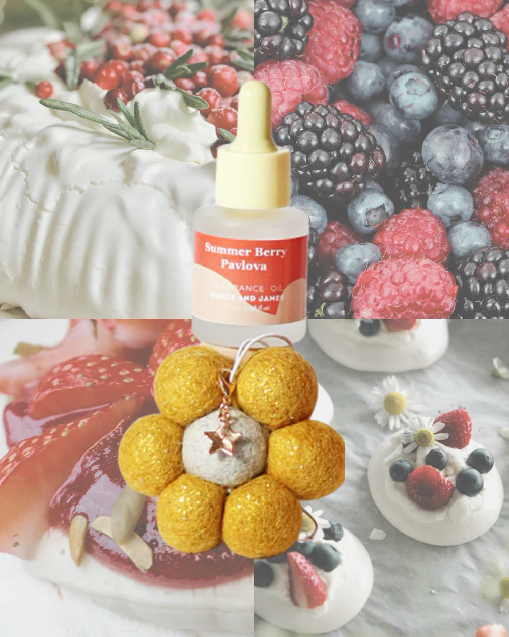 Grace and James Bloom Christmas Collection - Summerberry Pavlova Air Freshener