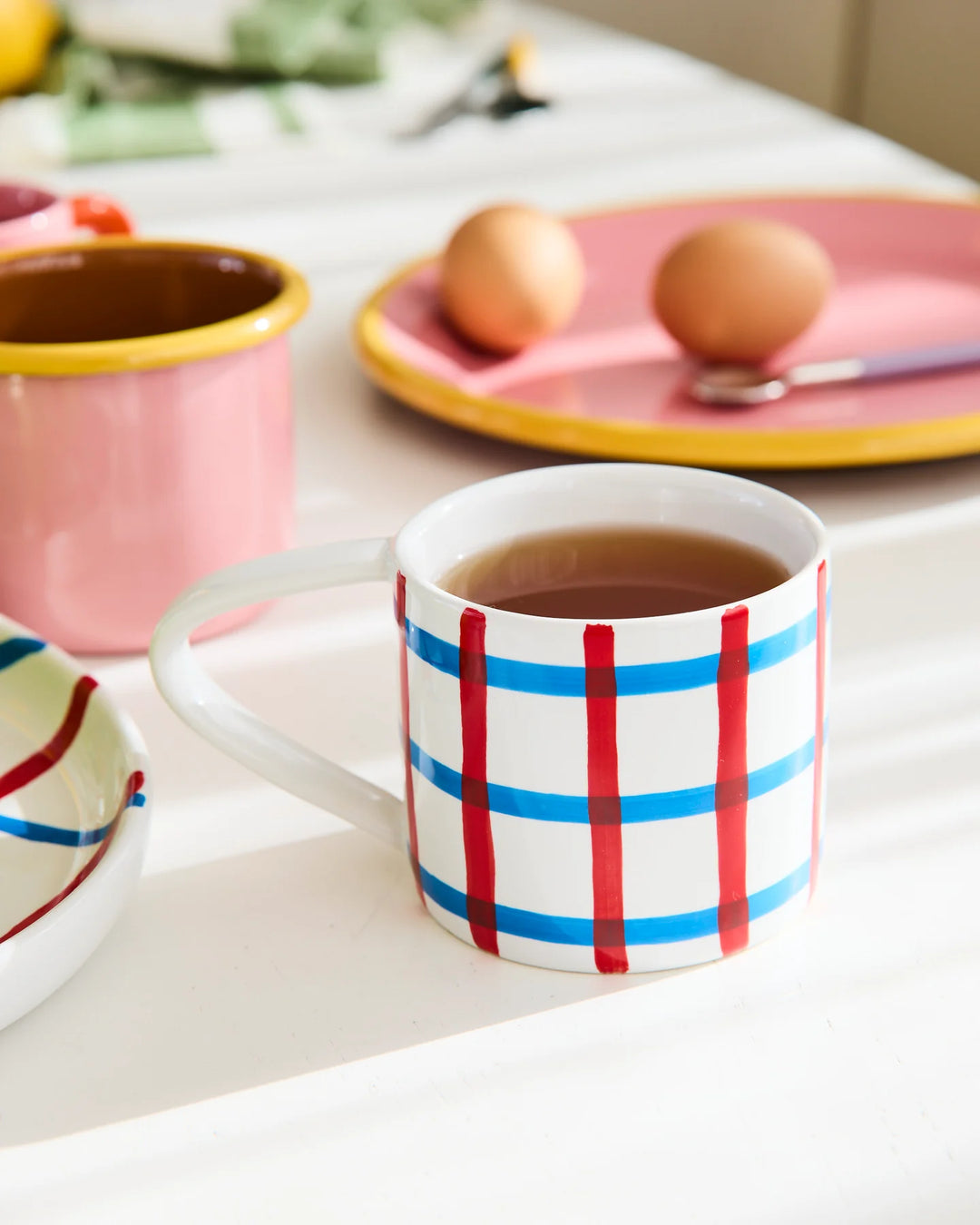Kip & Co Bon Appetit Tartan Mug 2P Set