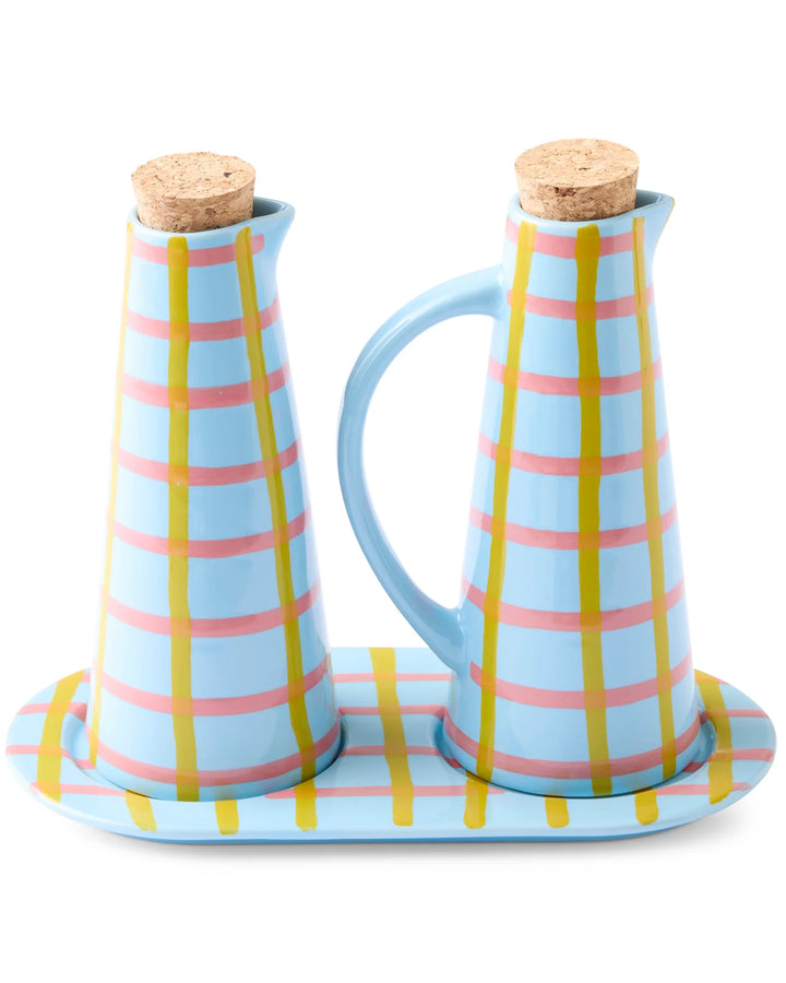 Kip & Co Callaway Tartan Oil and Vinegar Set